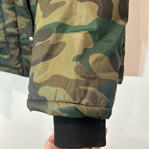 Forever 21 plus size camo green zip snap winter puffer coat jacket women’s 2X - Picture 6 of 12